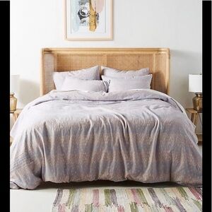 New Anthropologie Rainier Percale Duvet Queen with 2 shams (king and regular)